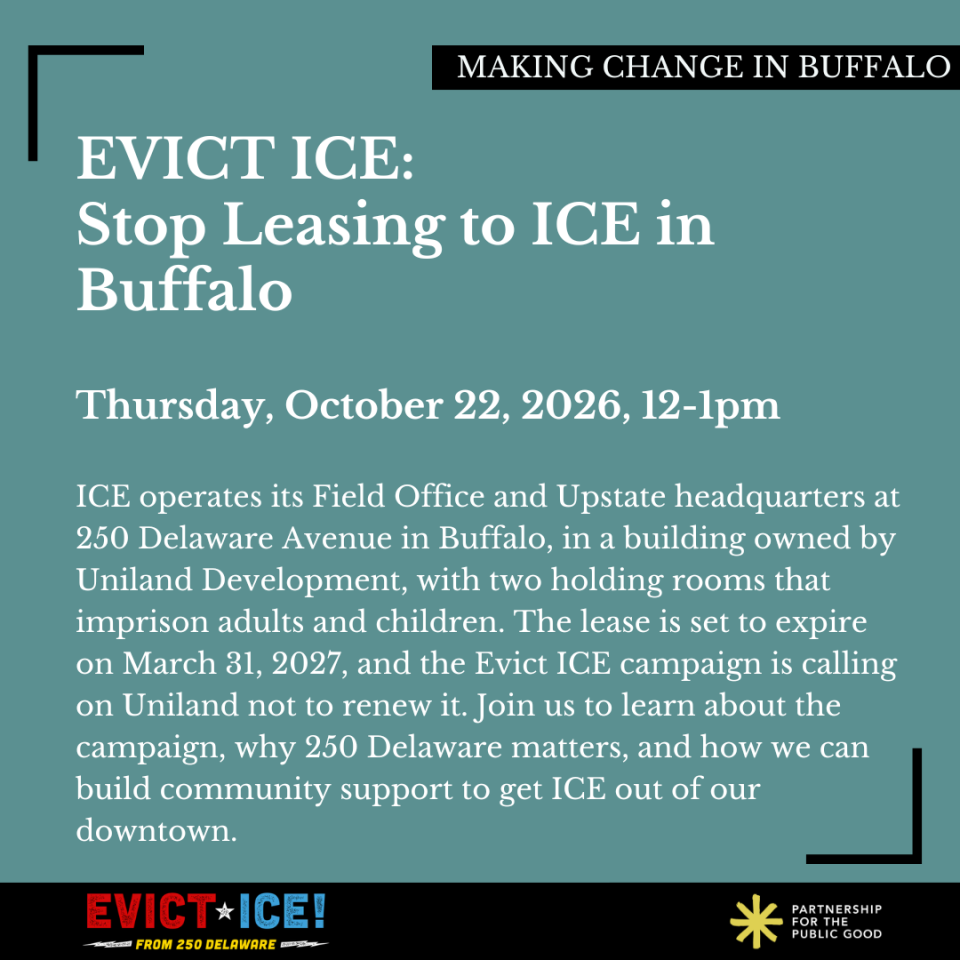 EVICT ICE:  Stop Leasing to ICE in Buffalo