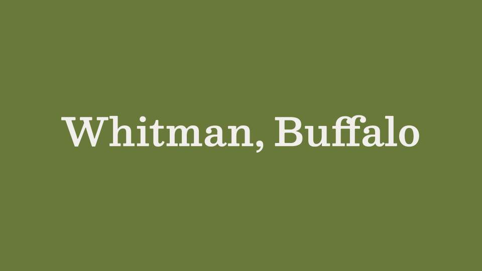 Whitman, Buffalo Film Premiere and Screening