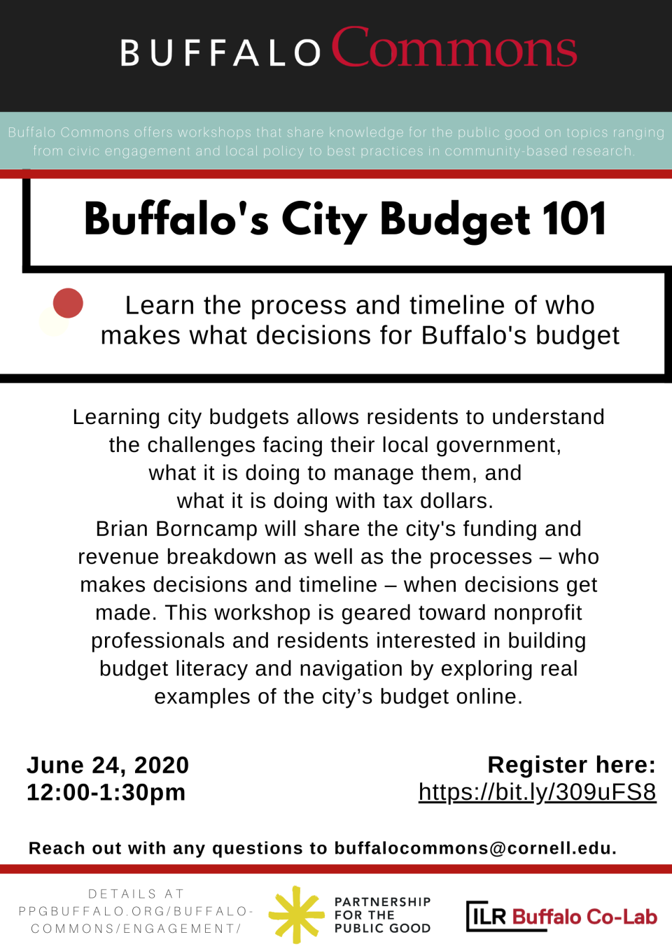 Buffalo Commons Workshop: Buffalo's City Budget 101