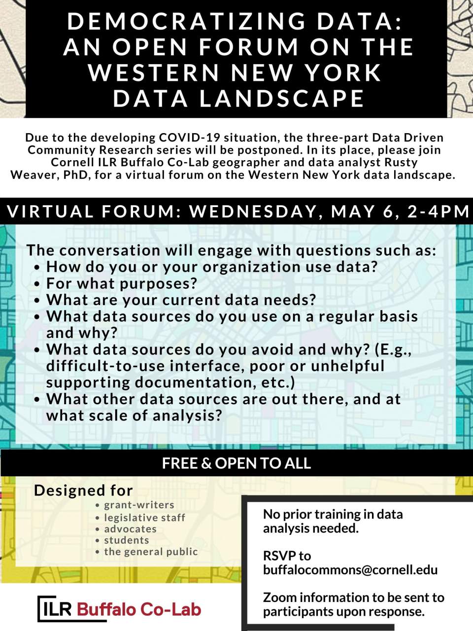 Buffalo Commons Virtual Forum: Democratizing Data: An Open Forum on the WNY Data Landscape