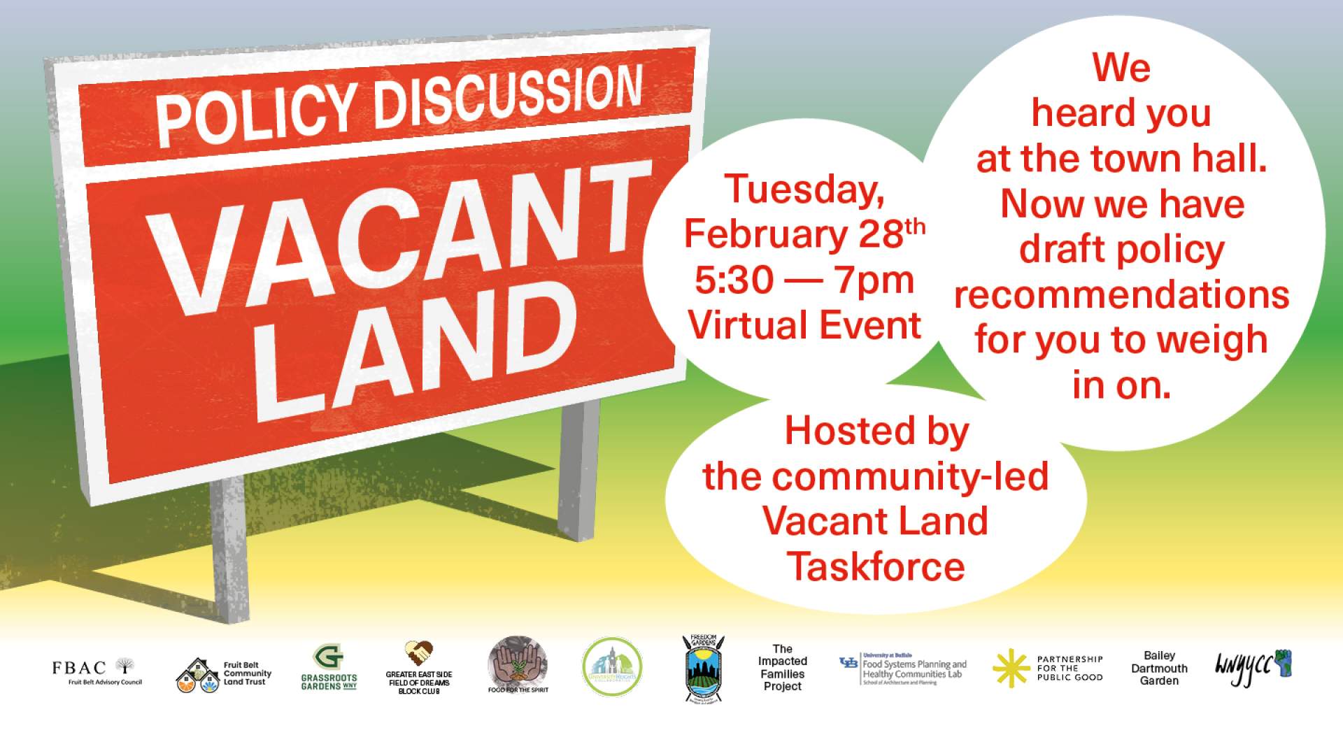 Virtual Policy Discussion: Vacant Land in Buffalo