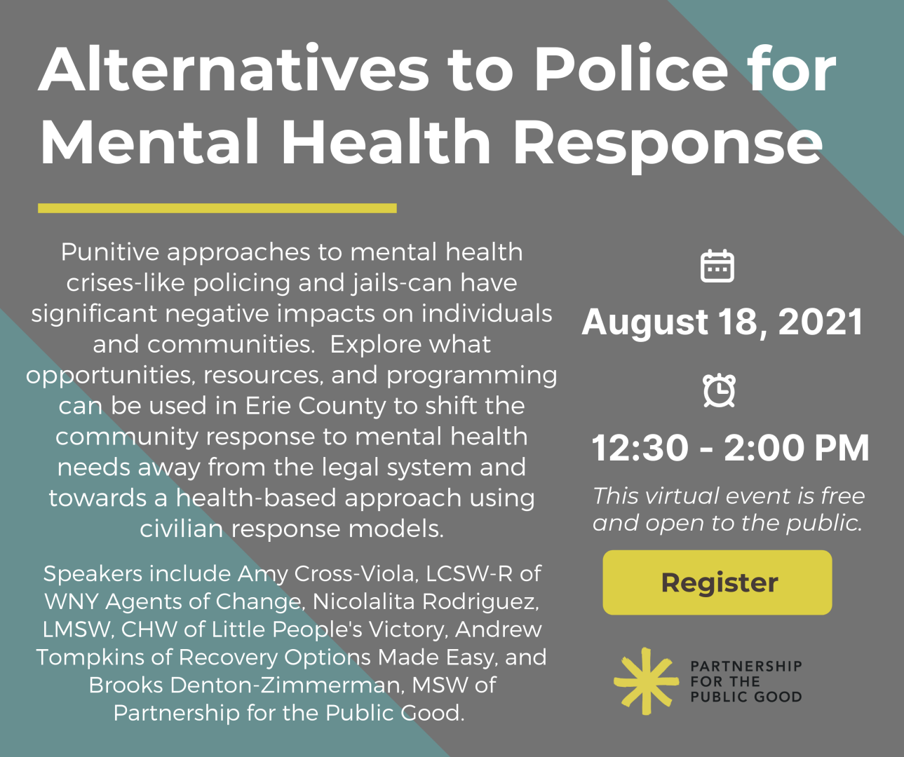 Workshop: Alternatives to Police for Mental Health Response