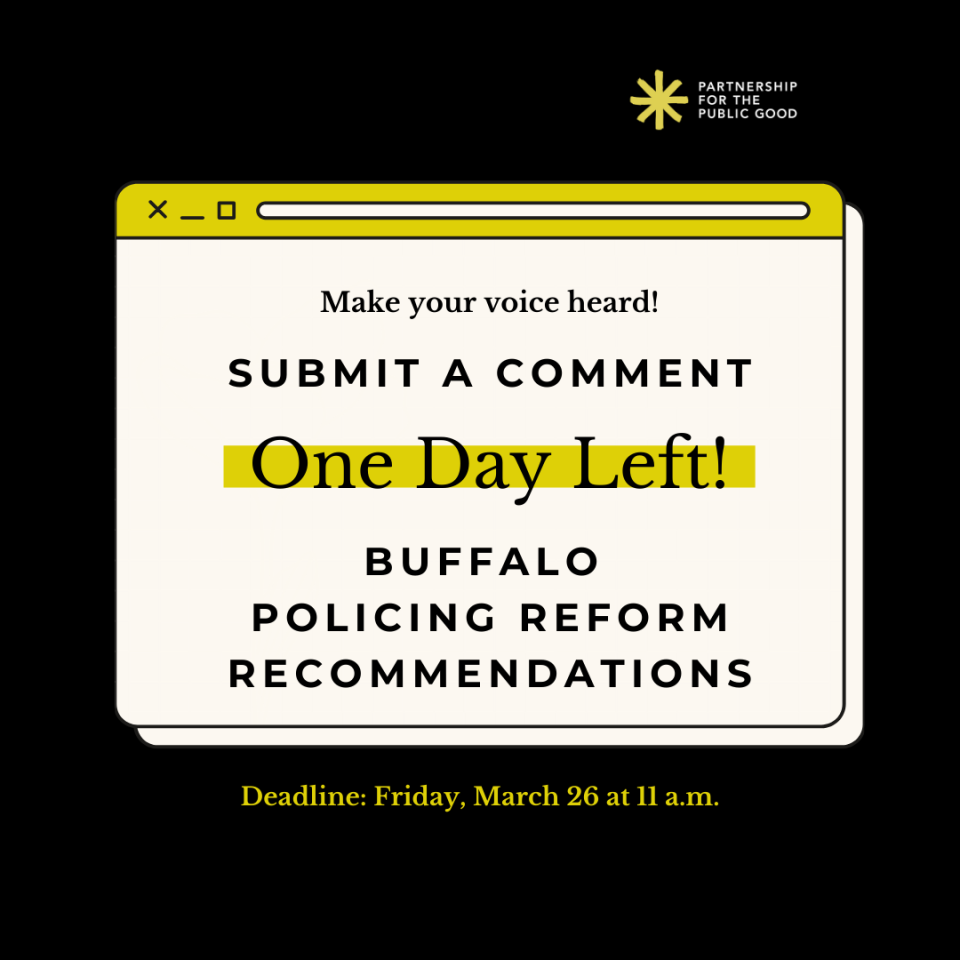 One Day Left for Public Comment on Buffalo Policing Reform Recommendations